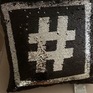 Sequin accent pillows